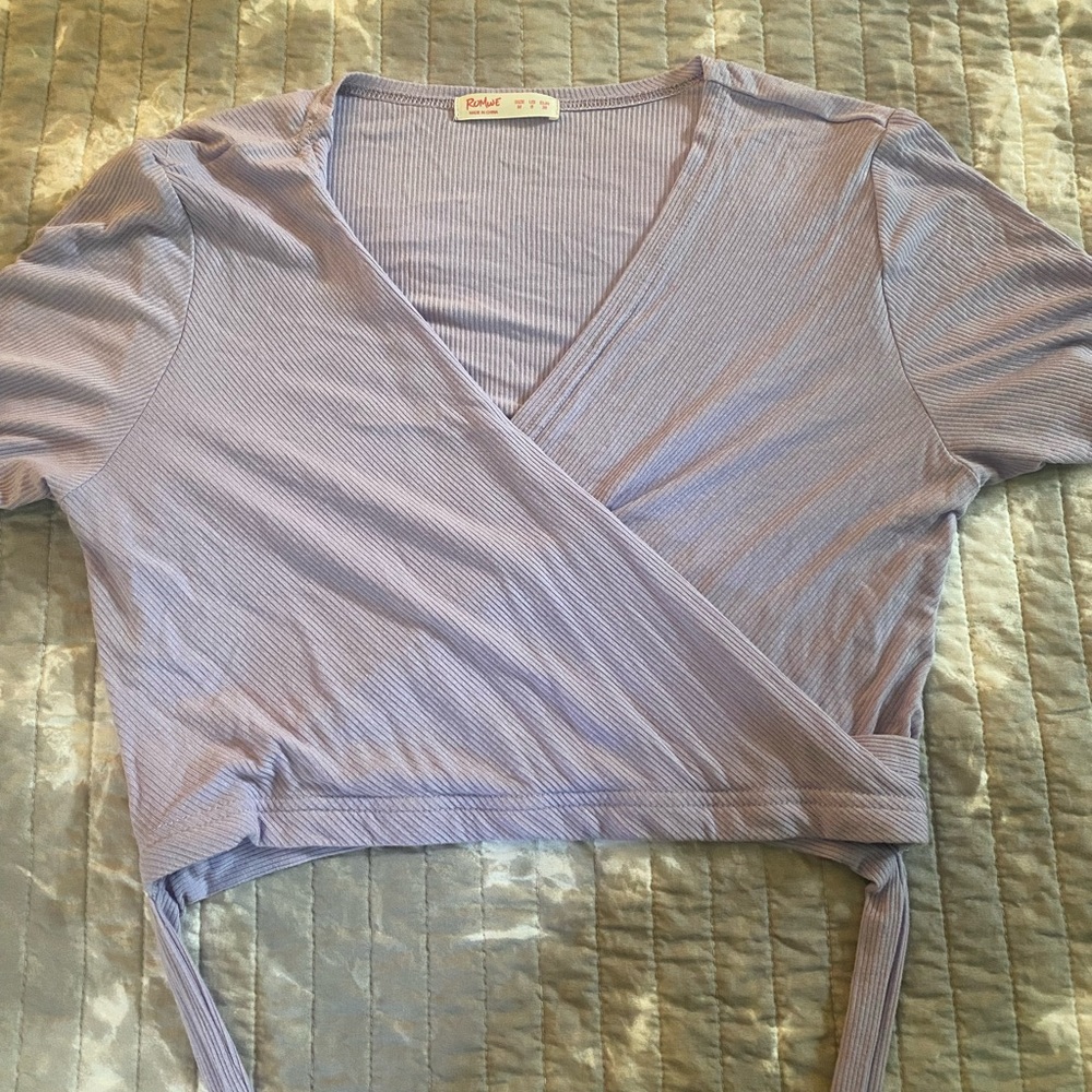 Purple Cross Strings Top